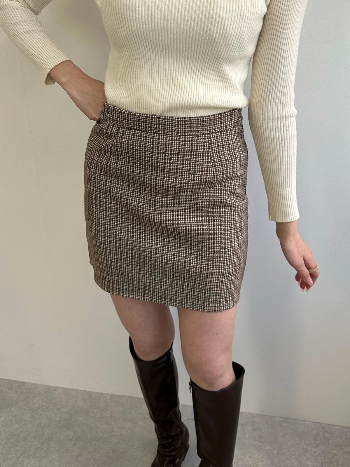 Retro Check Mini Skirt