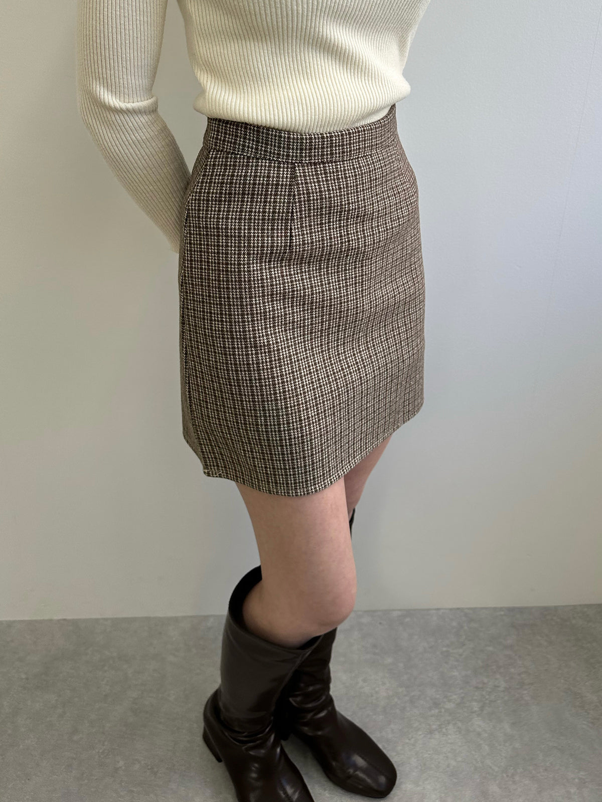 Retro Check Mini Skirt