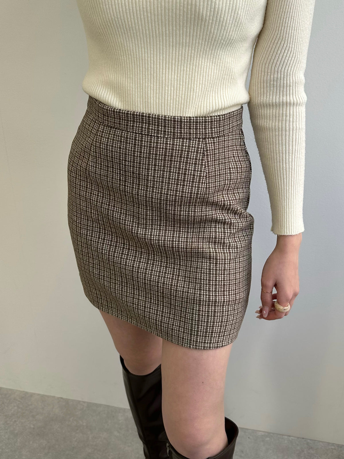 Retro Check Mini Skirt