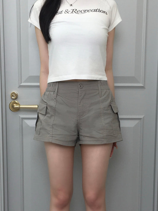 グレーカーゴショートパンツ