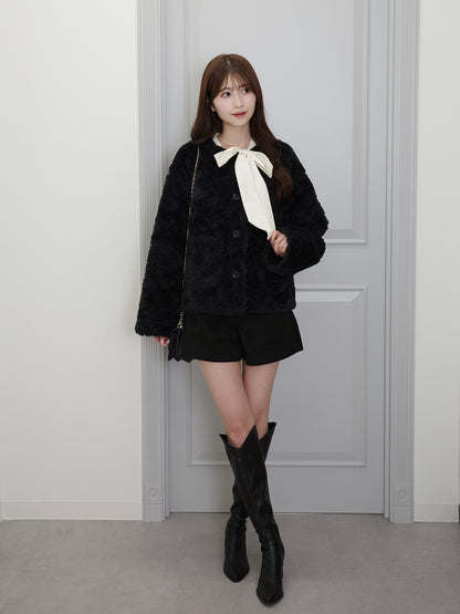 ソフトファータッチボタンコート