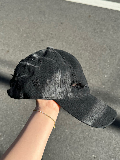 Vintage-like distressed cap