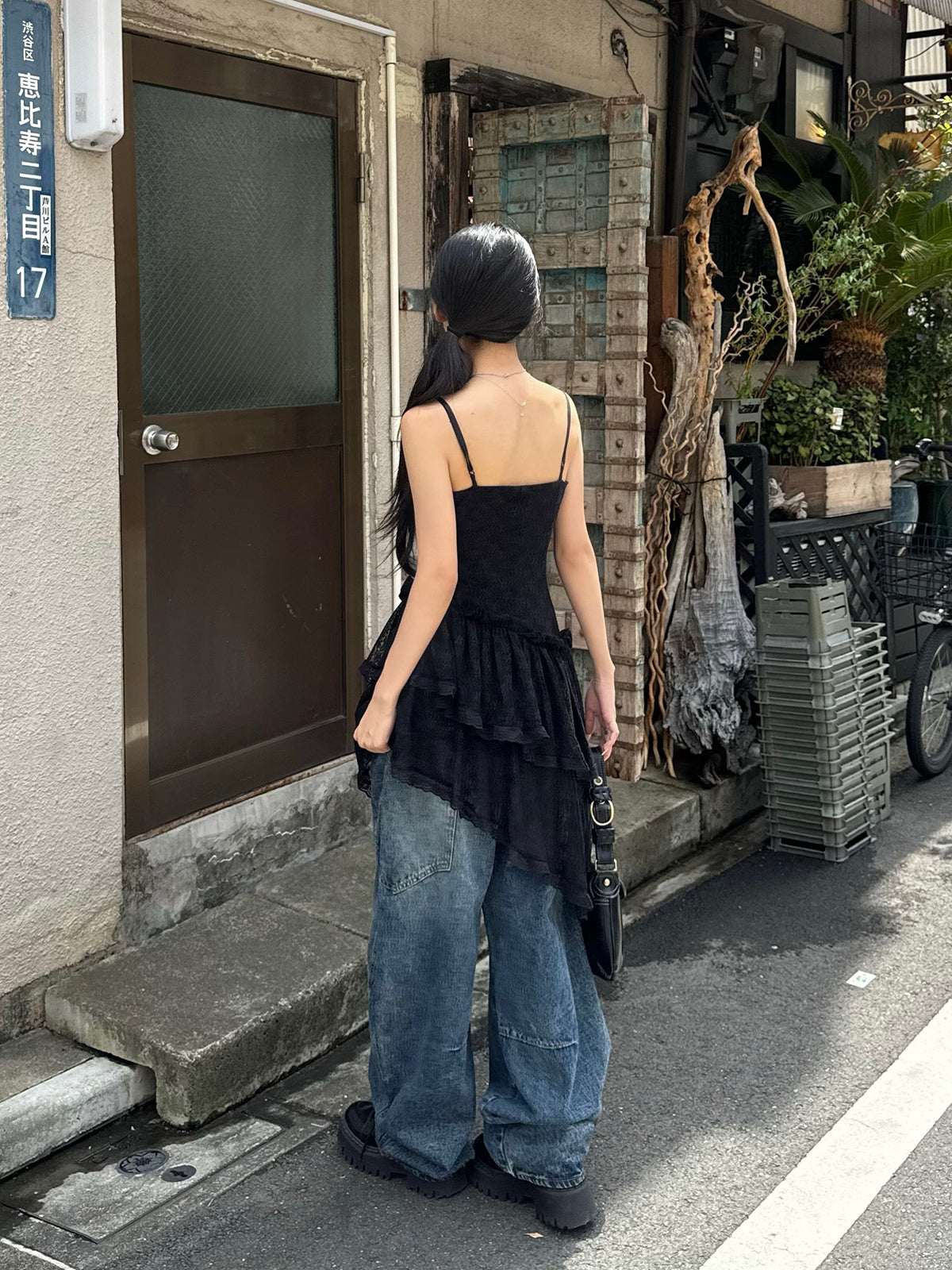 フラワーレースイレヘムワンピース