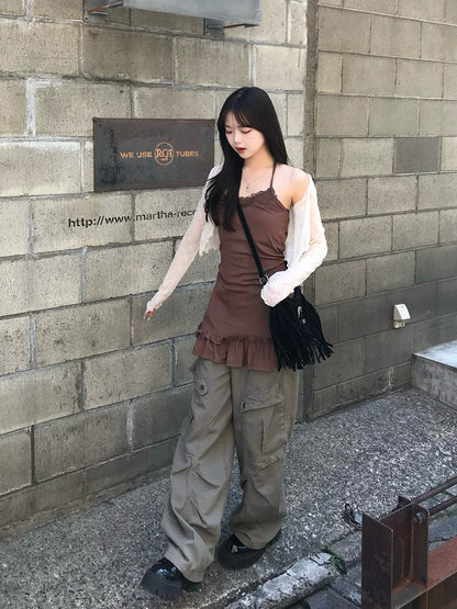 タックカーブラインカーゴパンツ
