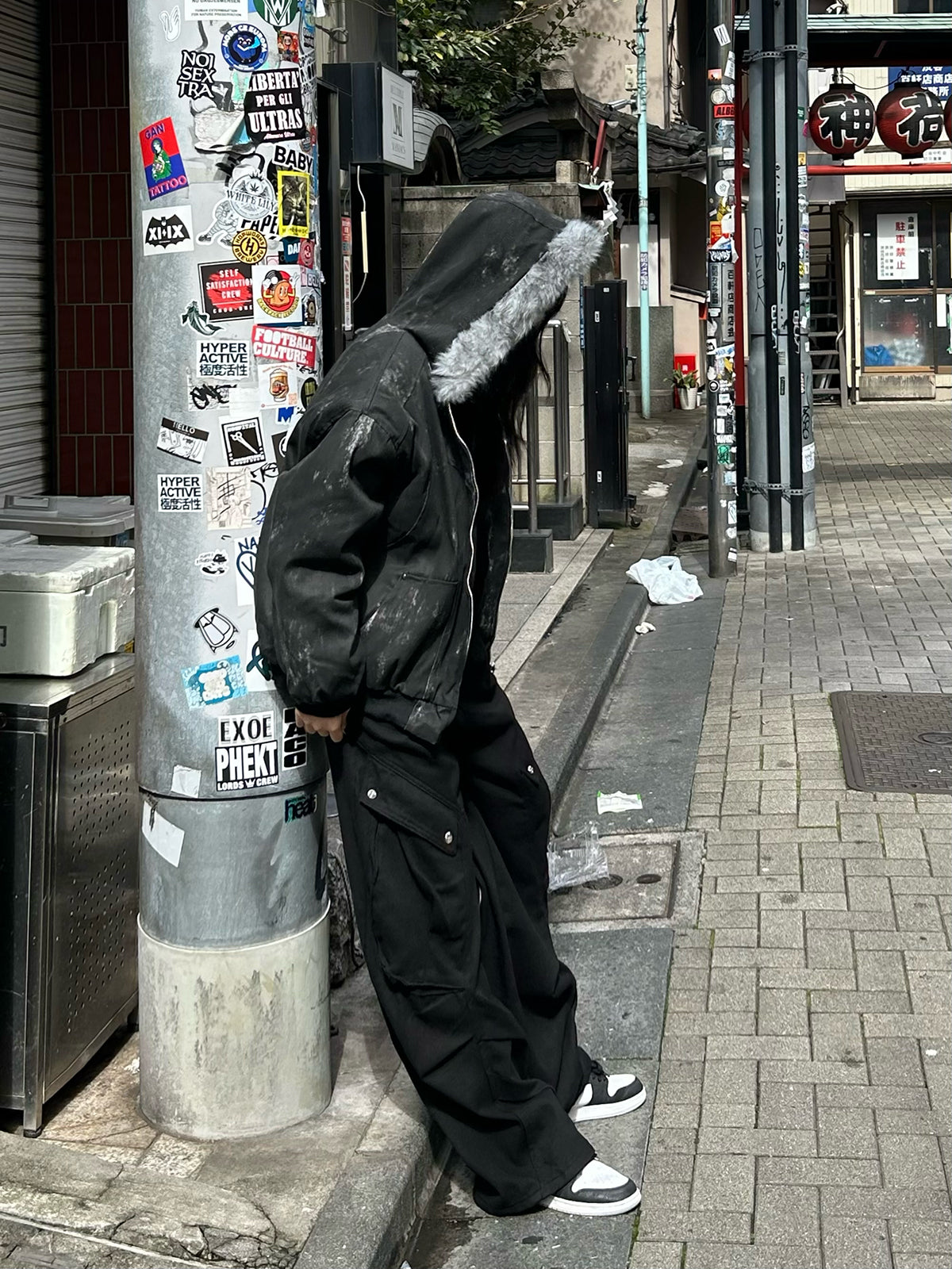 ダーティウォッシュファータッチブルゾン