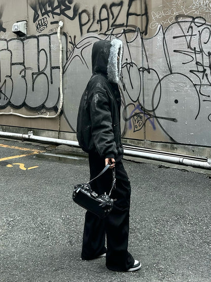 ダーティウォッシュファータッチブルゾン