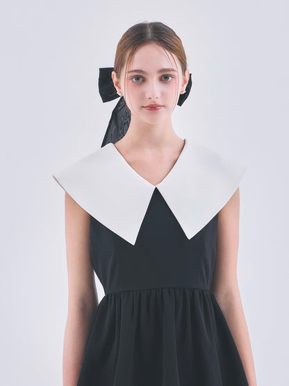 2WAY BICOLOR TIERED DRESS