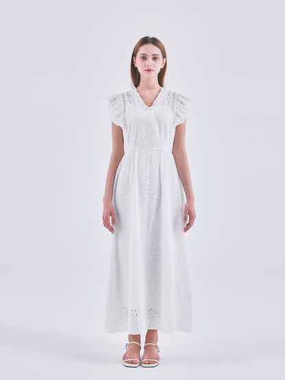 EYELET LACE DRESS