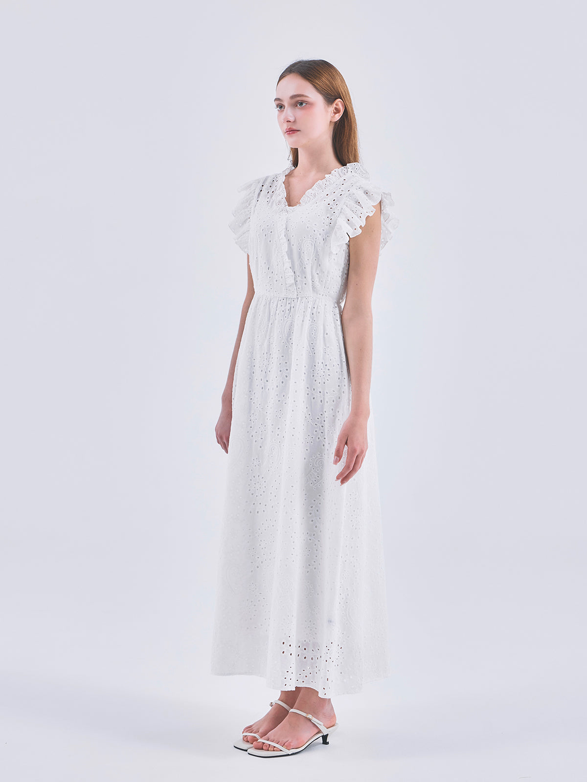 EYELET LACE DRESS