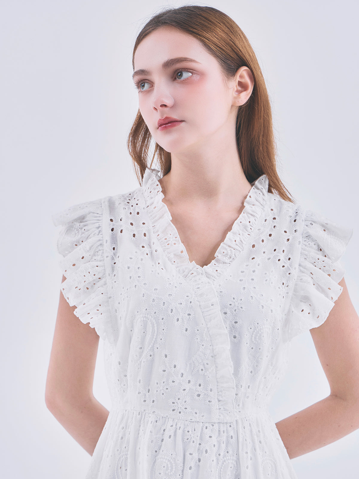 EYELET LACE DRESS