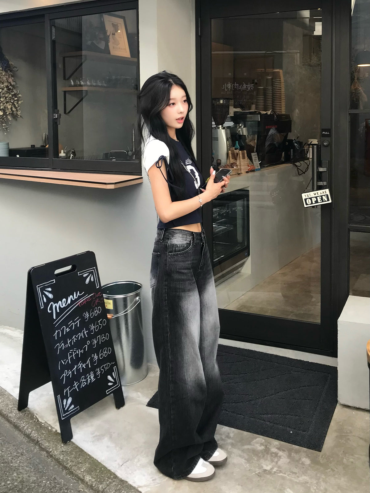 ラグランリボンスリーブTシャツ