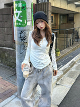 ドロストフーディーカットソー - ホワイト