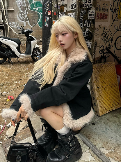 ファータッチミドルデニムジャケット