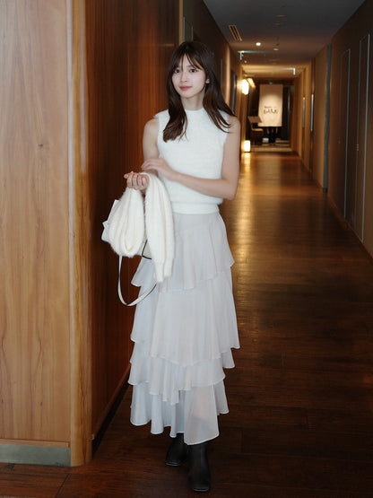 シャギーニットボレロセット