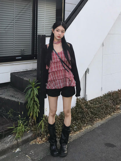 タイセットティアードチェックチュニック