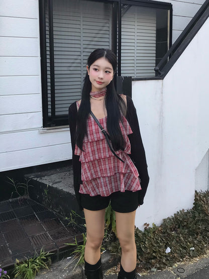タイセットティアードチェックチュニック