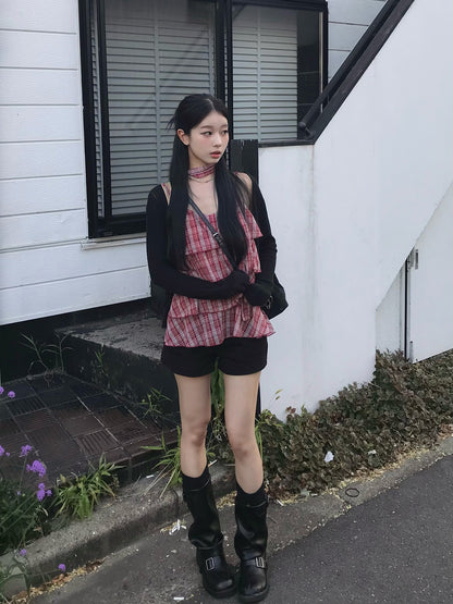 タイセットティアードチェックチュニック