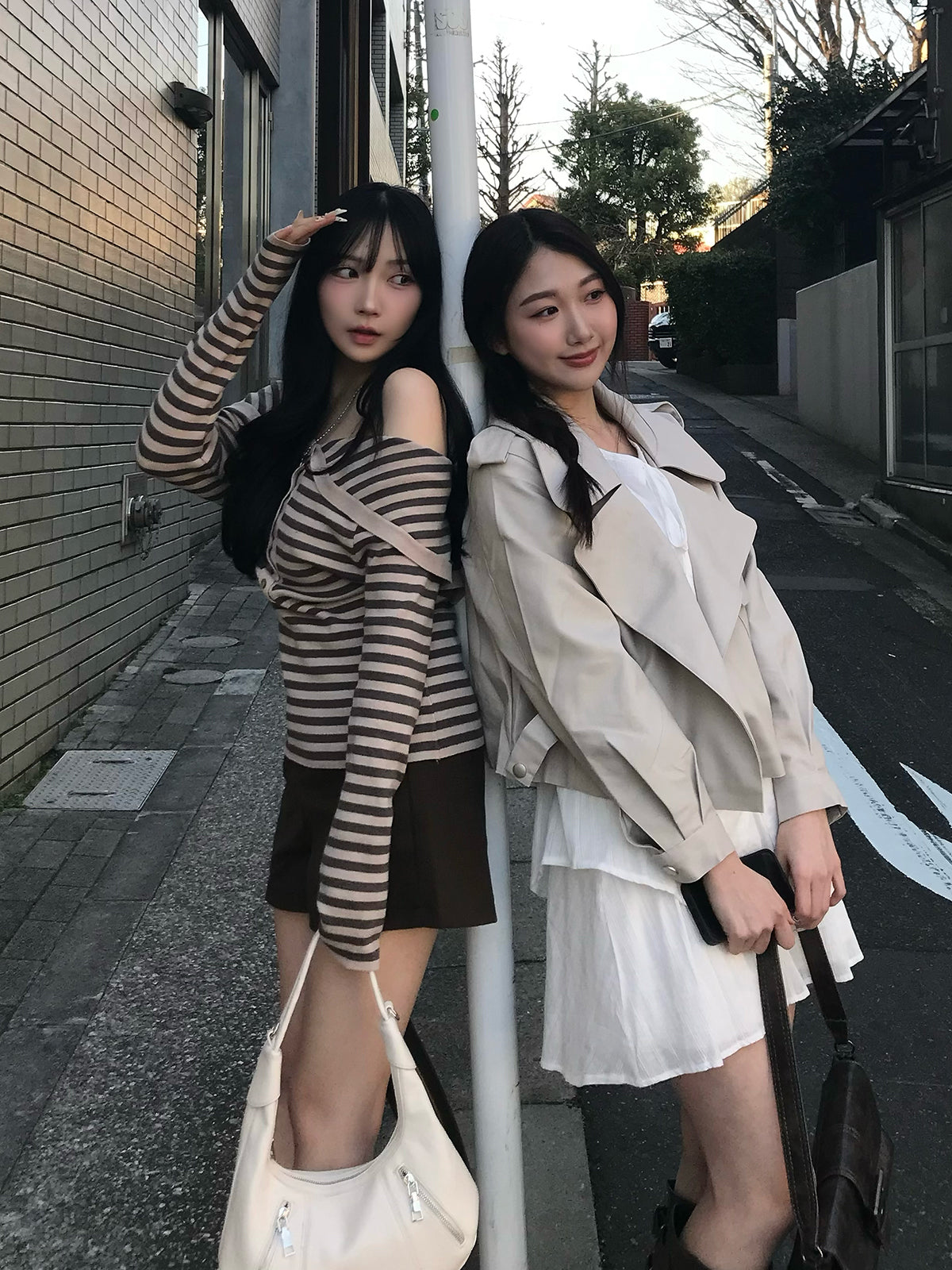 皮革触感大翻领夹克