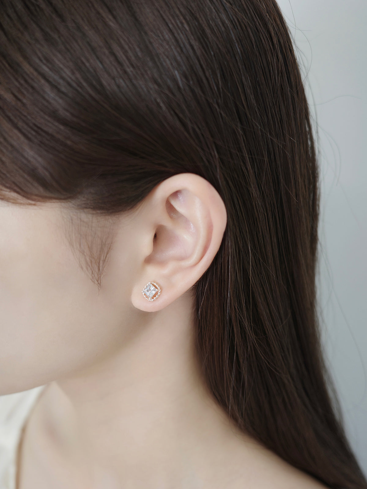 2wayツイストビジューマグネットピアス