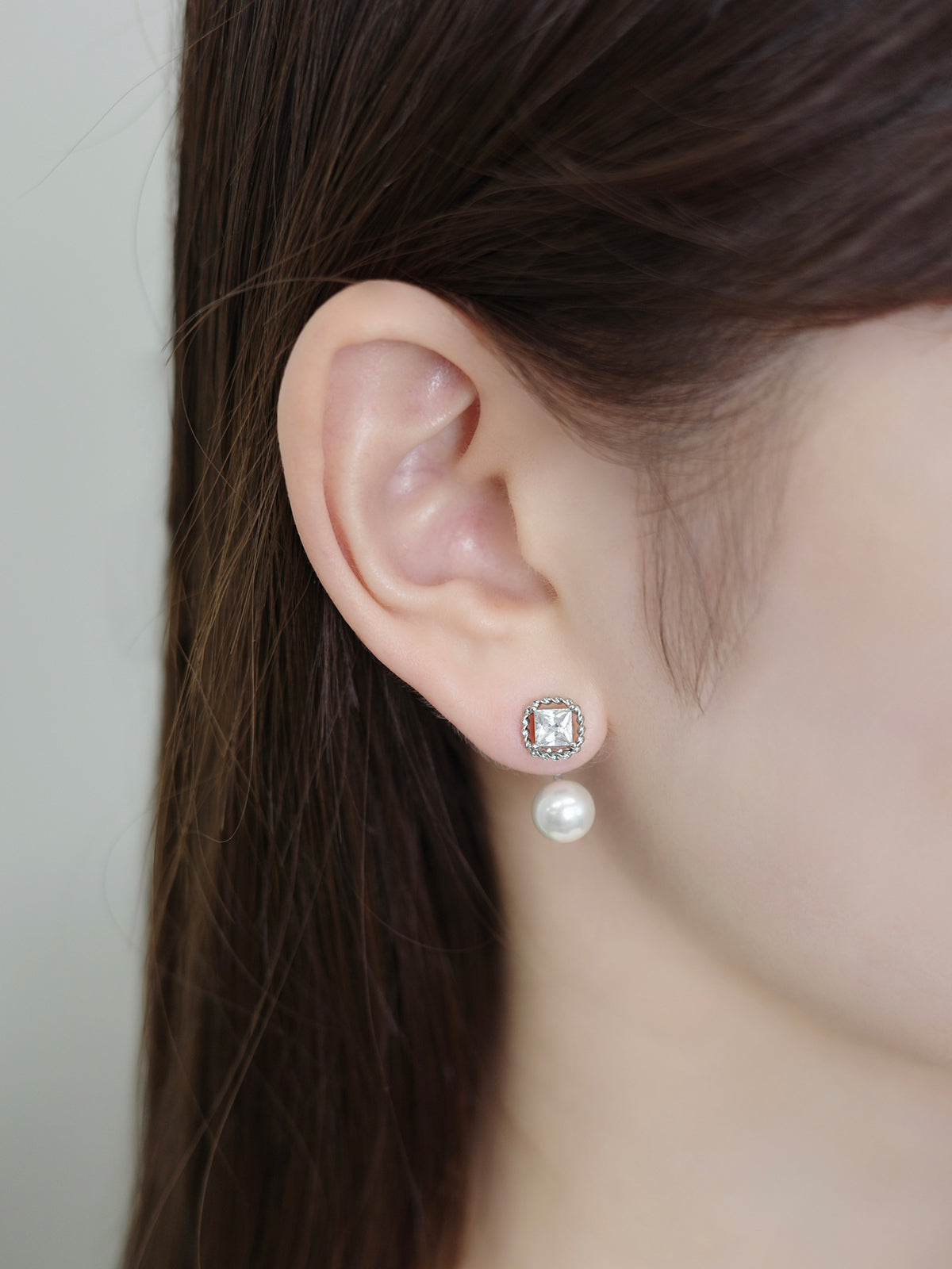 2wayツイストビジューマグネットピアス