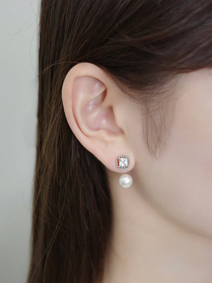 2wayツイストビジューマグネットピアス