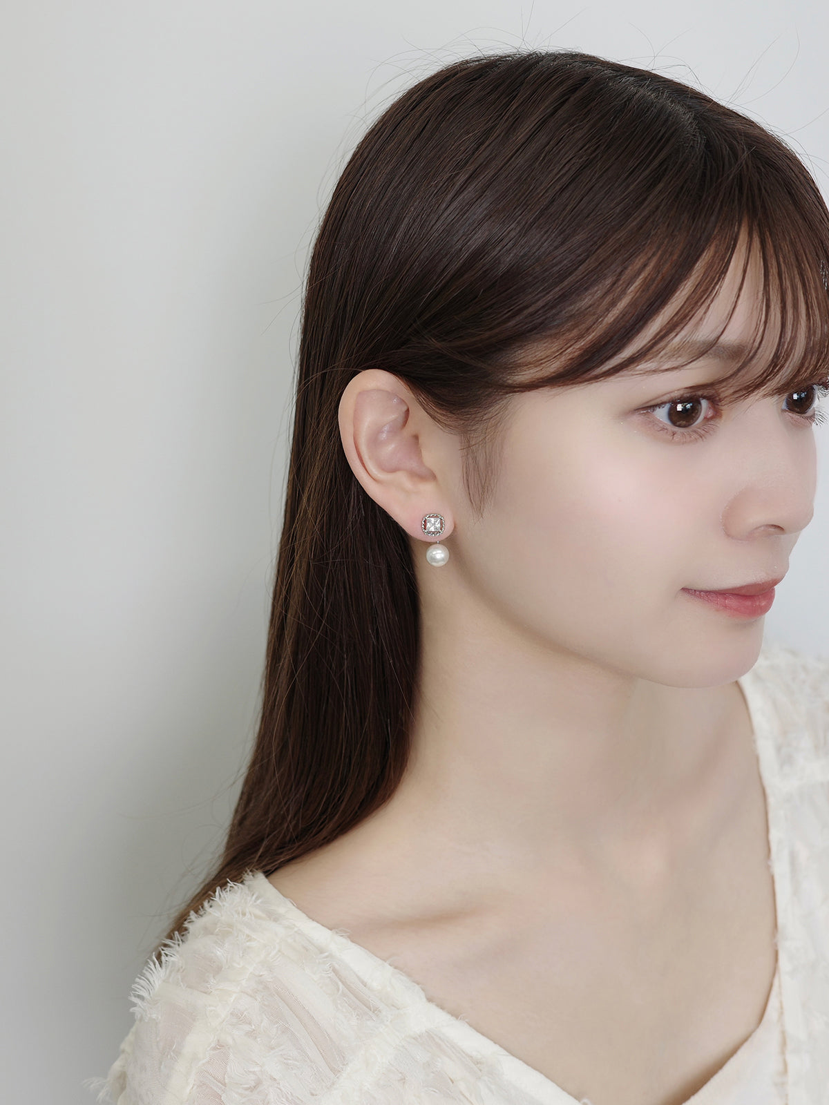 2wayツイストビジューマグネットピアス