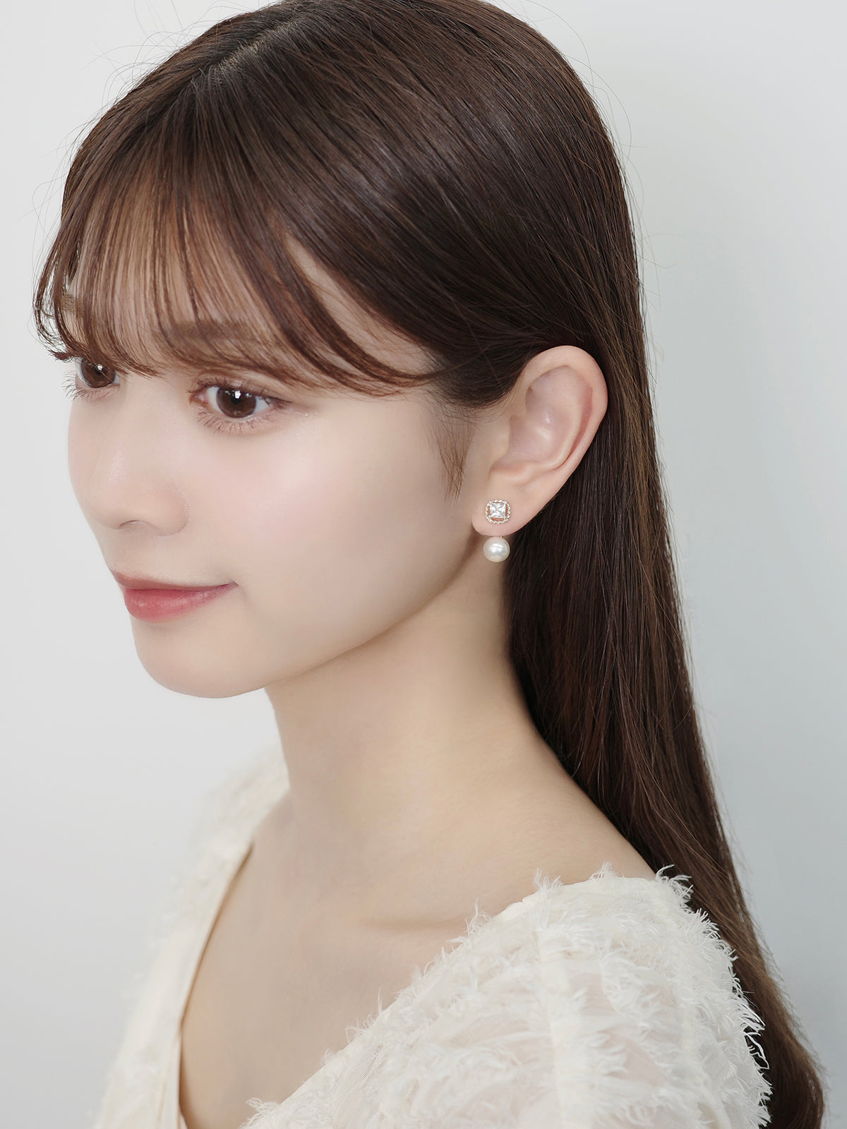 2wayツイストビジューマグネットピアス