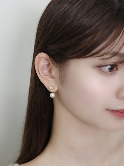 2wayツイストビジューマグネットピアス