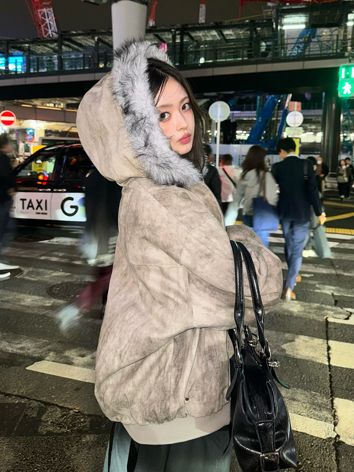 ダーティウォッシュファータッチブルゾン