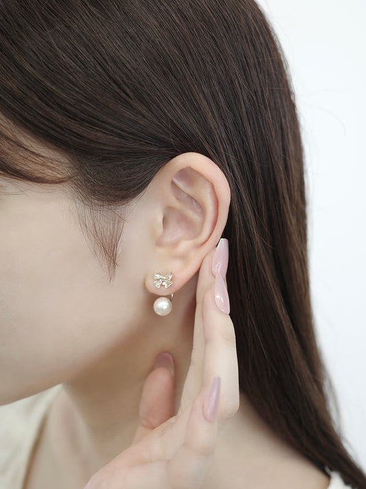 2wayルミエリボンマグネットピアス