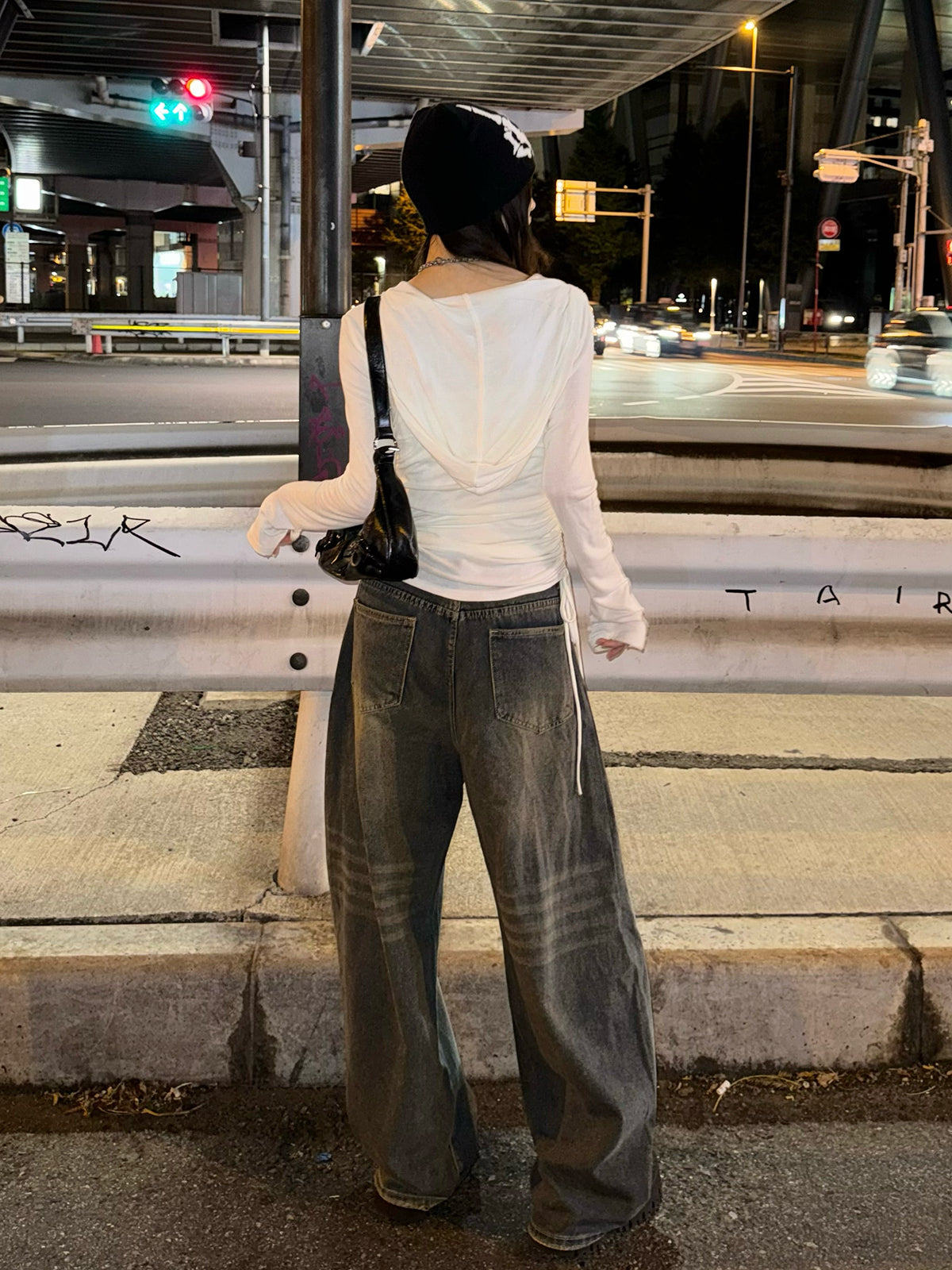 ヴィンテージブラウンウォッシュデニムパンツ