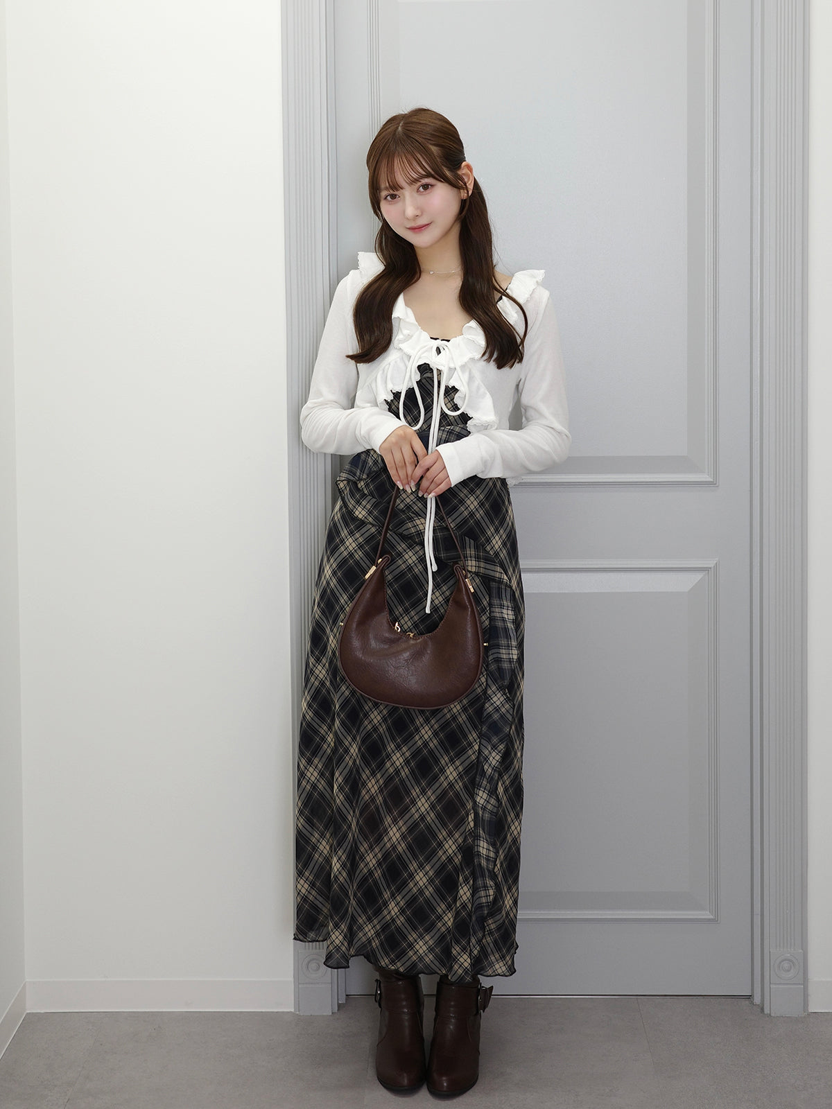 フリルキャミカーディガンセット