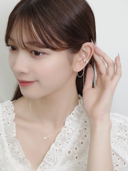 メタルリボンチェーンイヤーカフ