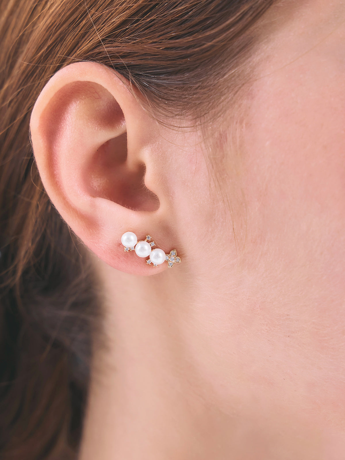 PEARL FLOWER EARRINGS