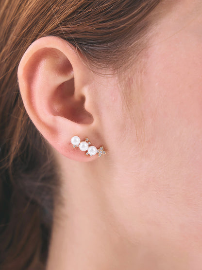 PEARL FLOWER EARRINGS