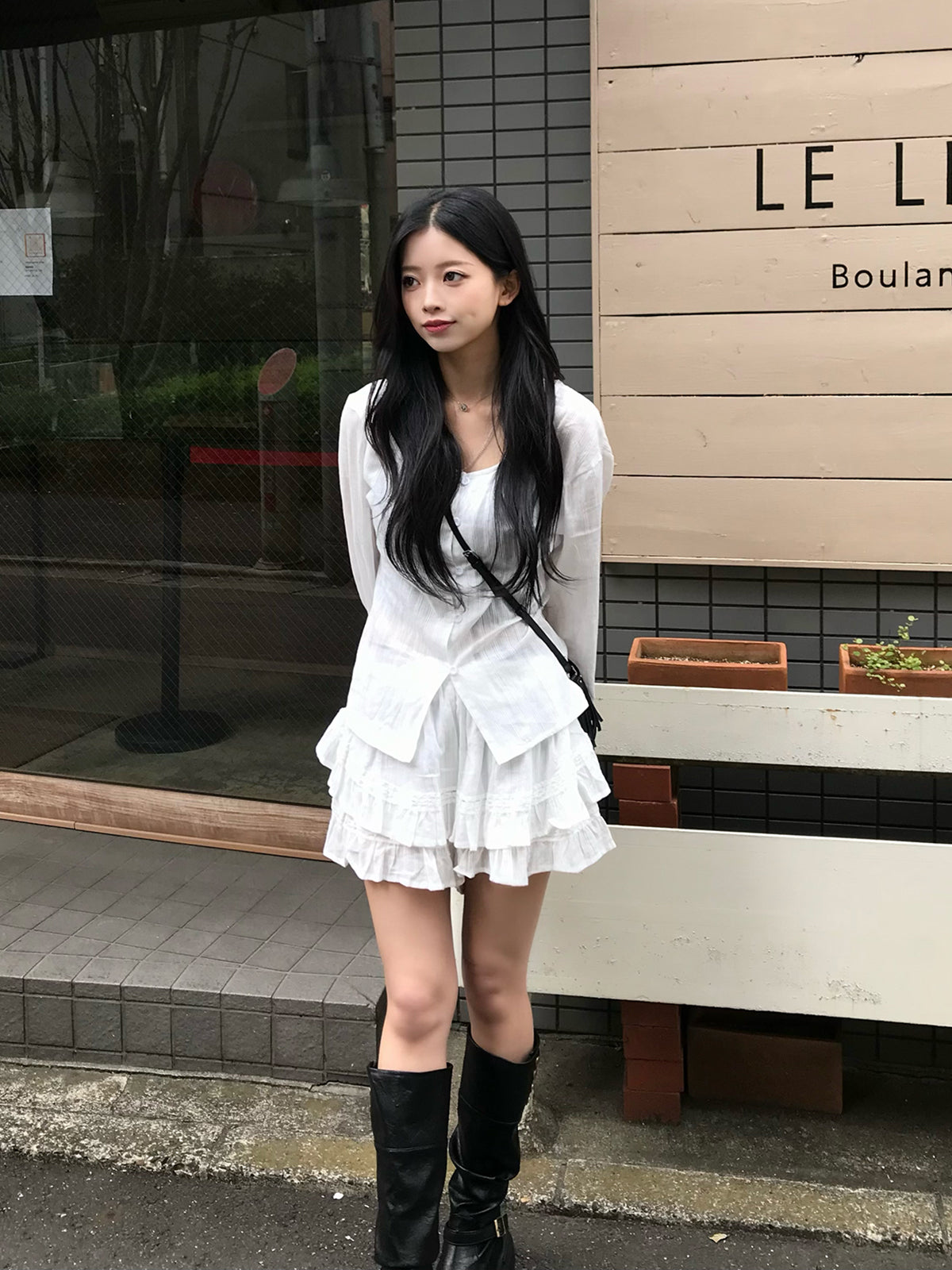 Double Frill Chiffon Set-Up
