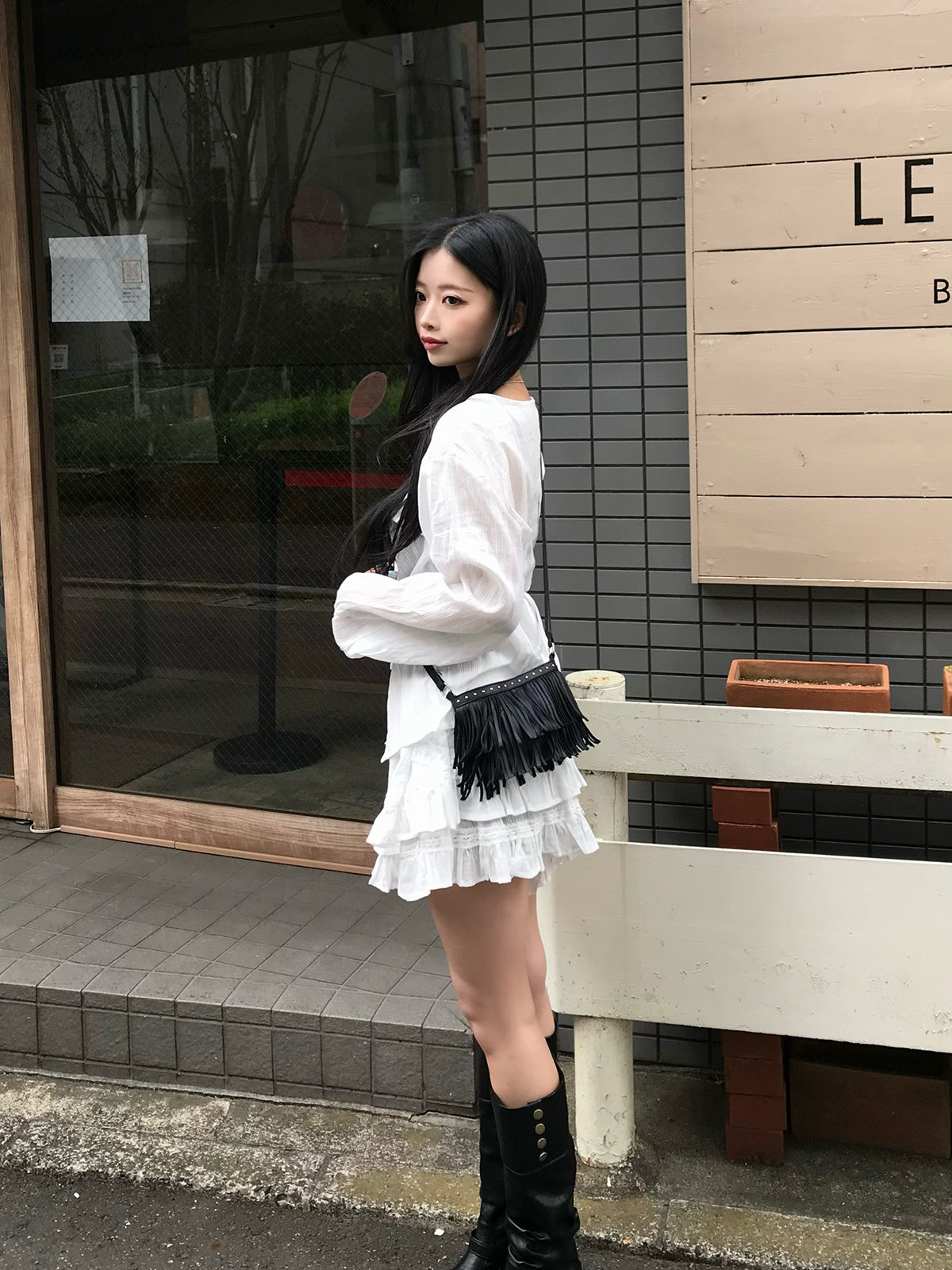 Double Frill Chiffon Set-Up