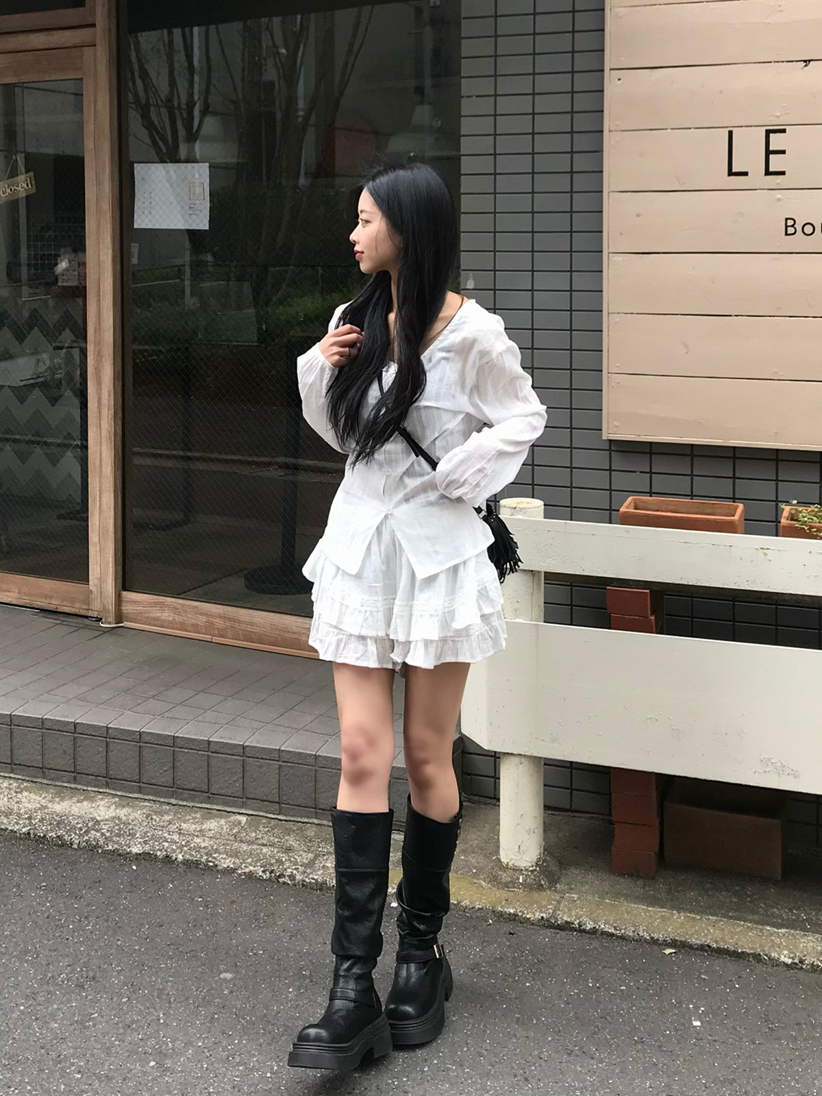 Double Frill Chiffon Set-Up