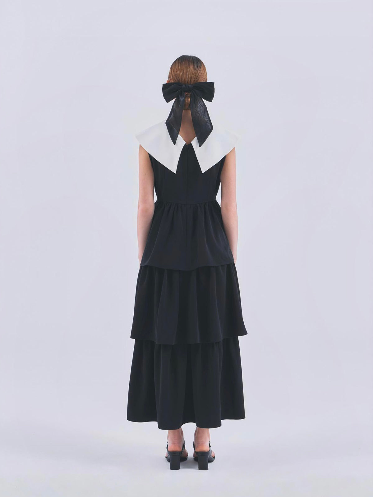 2WAY BICOLOR TIERED DRESS