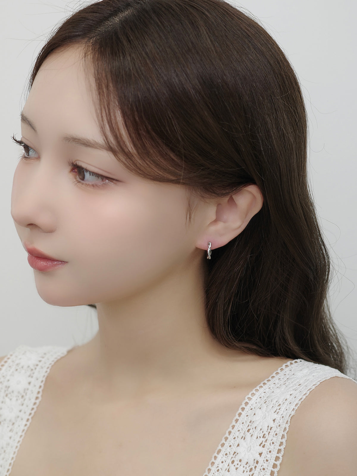 クロスキュービックワンタッチピアス