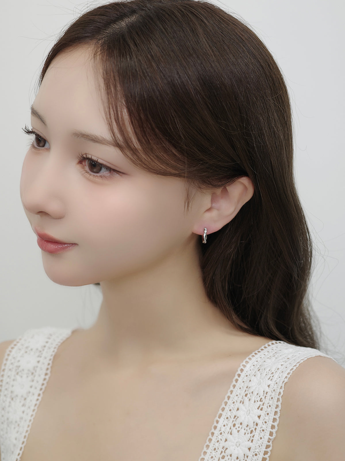 クロスキュービックワンタッチピアス