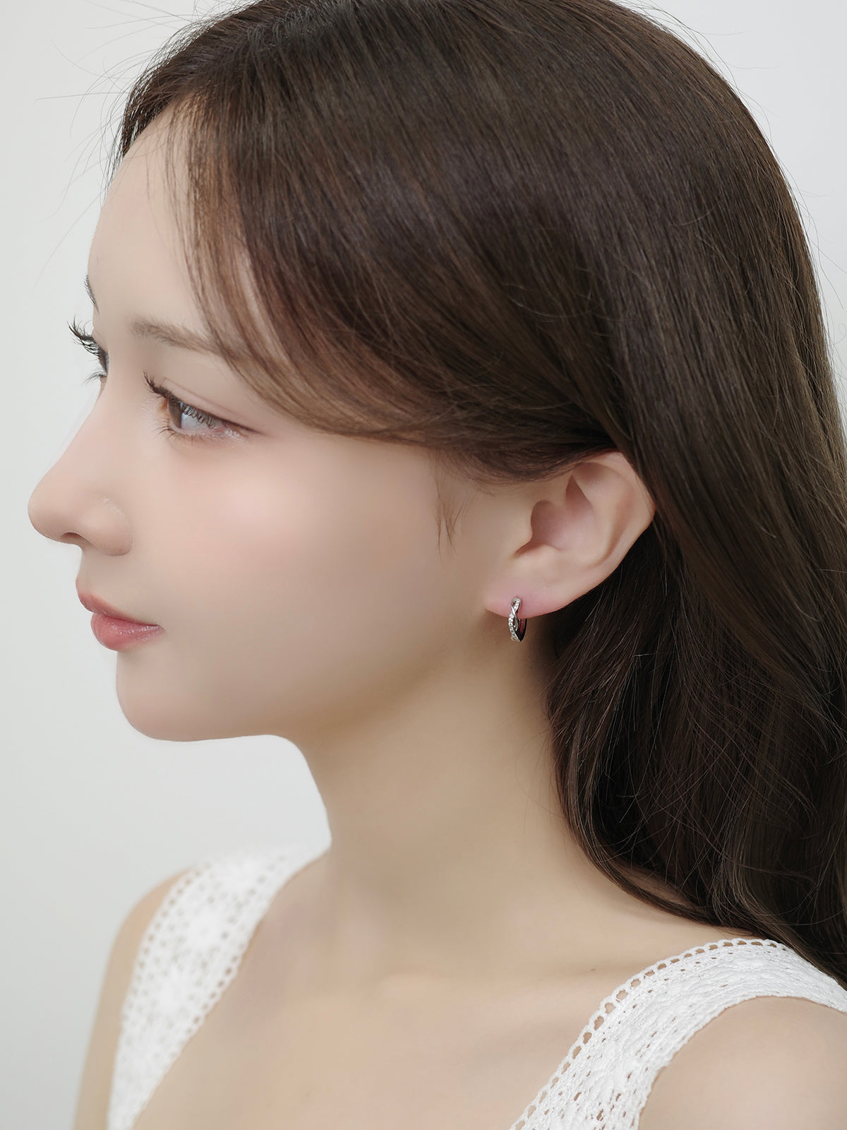 クロスキュービックワンタッチピアス