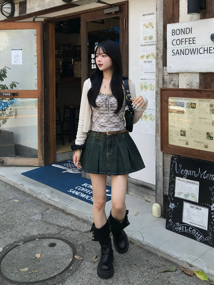 检查吊带套装开衫