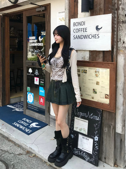 检查吊带套装开衫