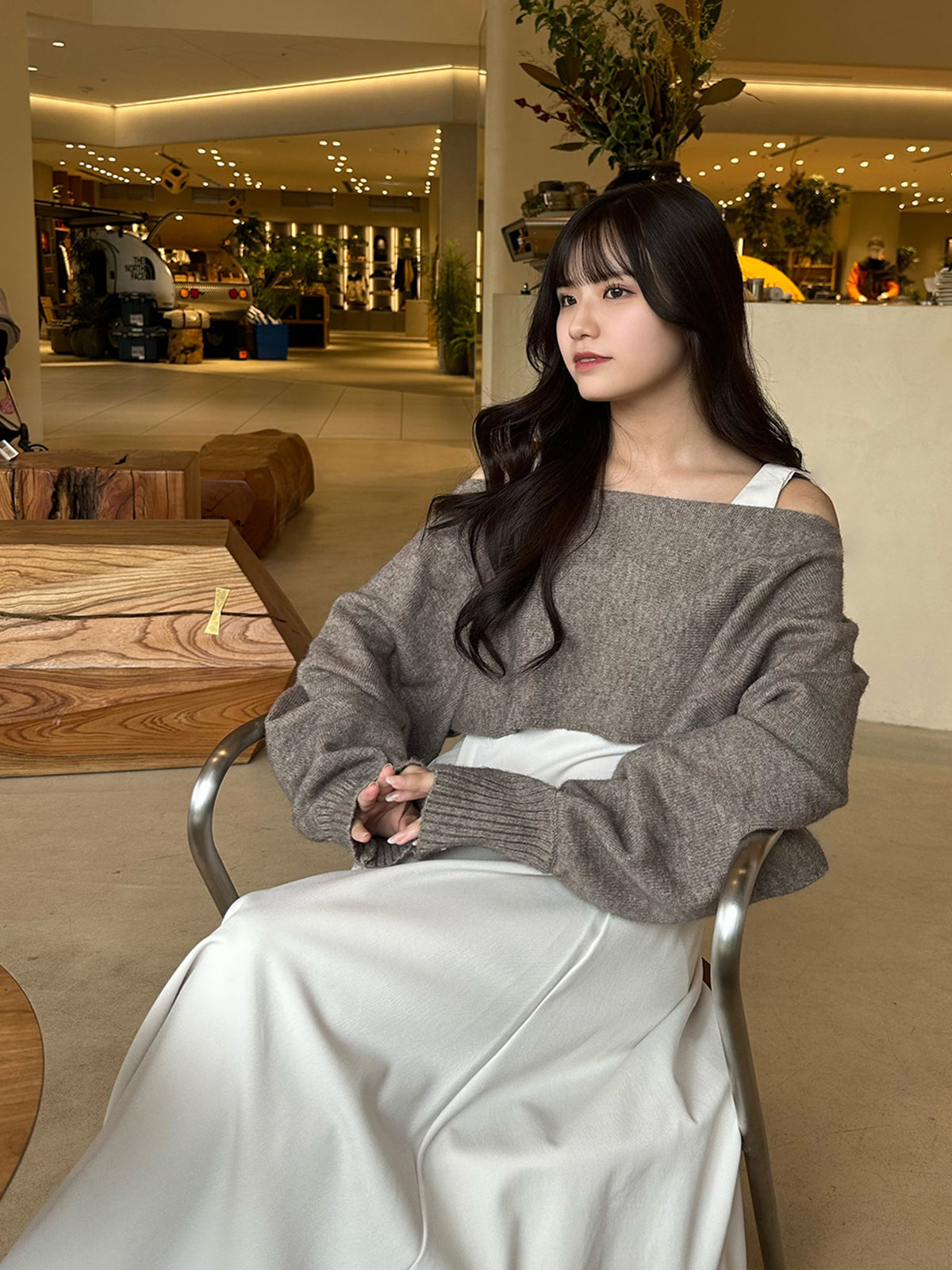Flared dress knit set