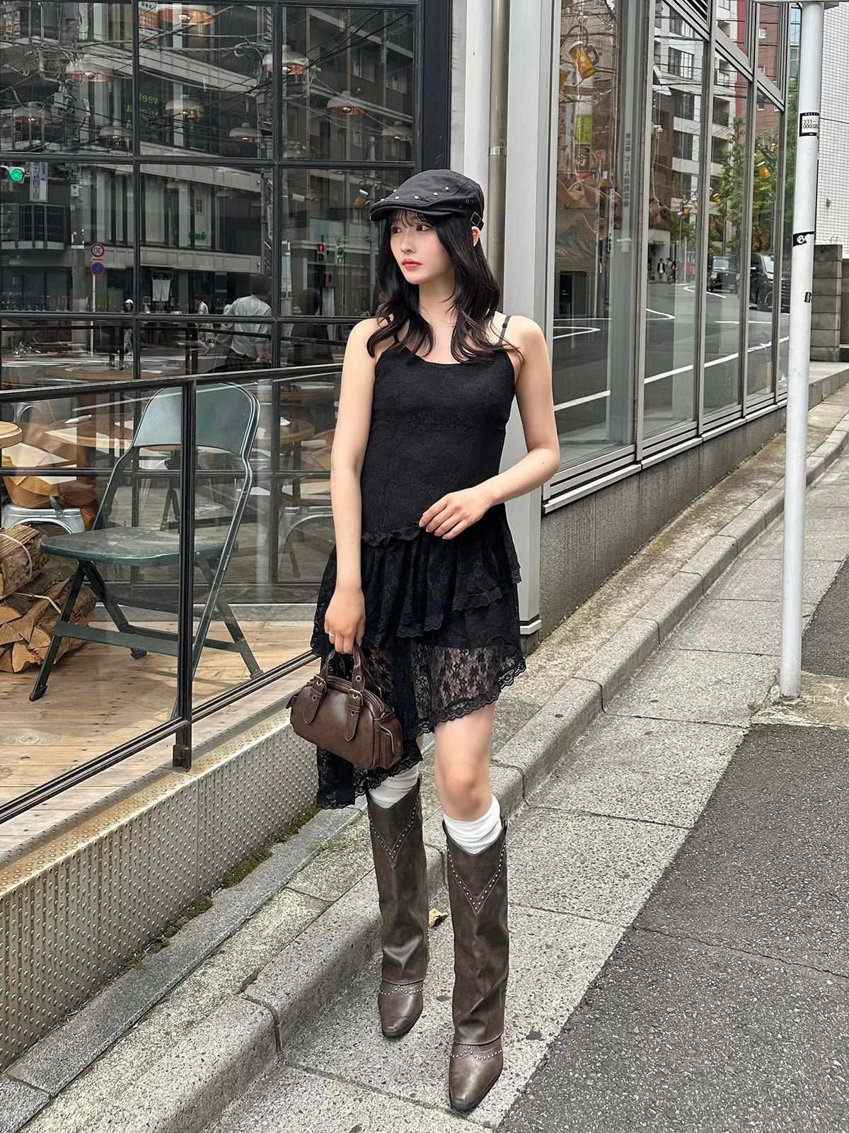 フラワーレースイレヘムワンピース