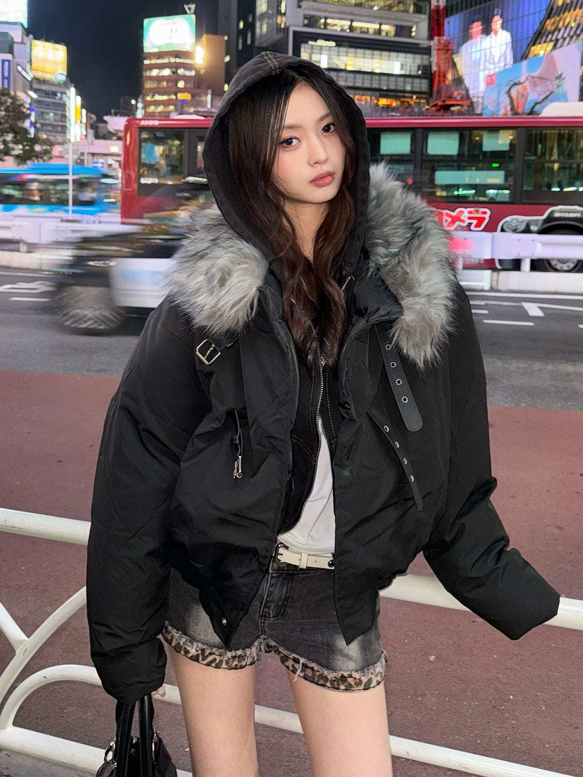 ベルトストラップファータッチカラーブルゾン