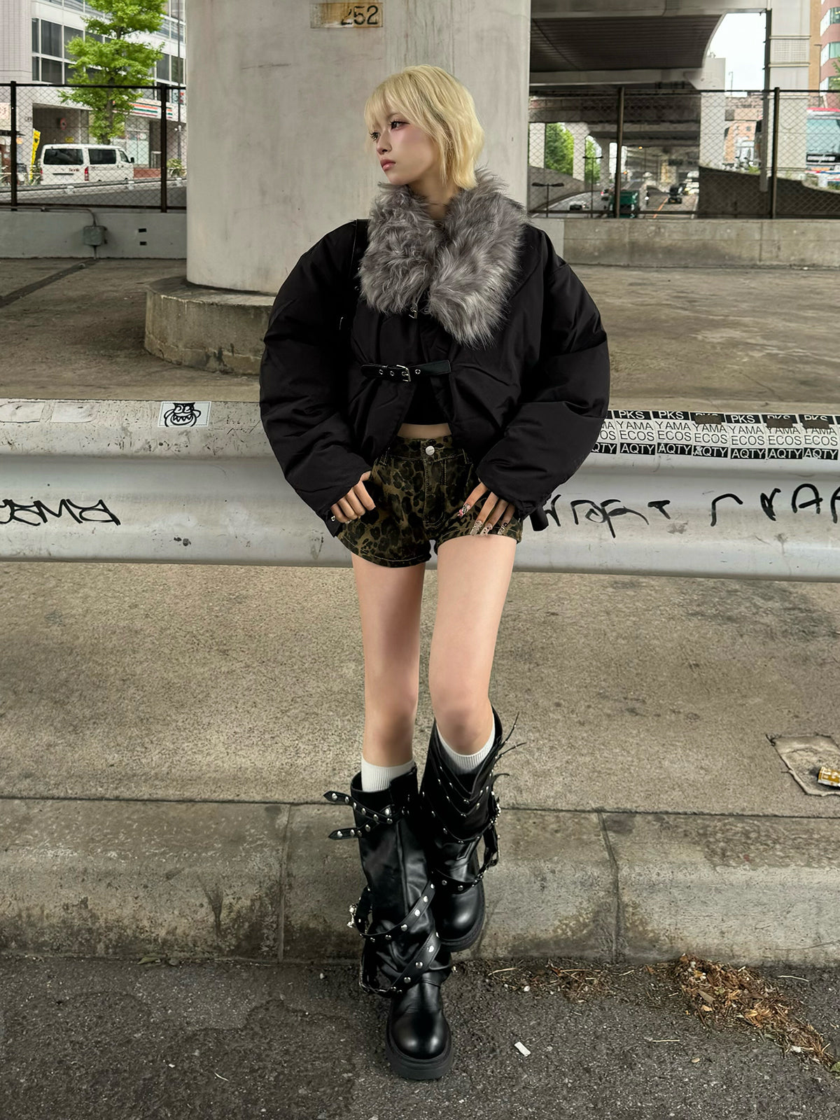 ベルトストラップファータッチカラーブルゾン