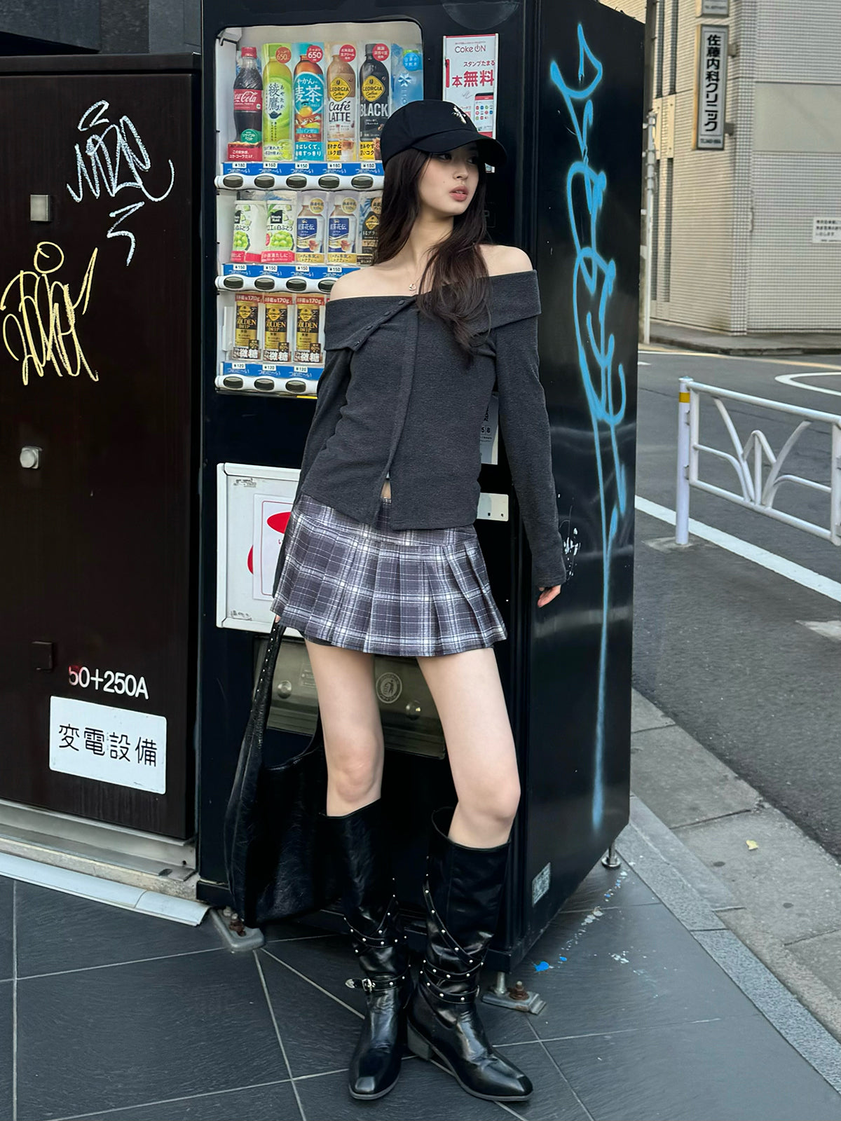 チェックマイクロミニスカパン