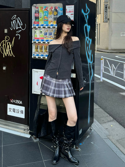 チェックマイクロミニスカパン